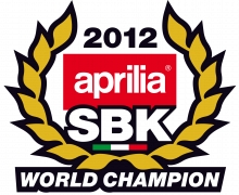 Max Biaggi with Aprilia 2012 SBK champions.